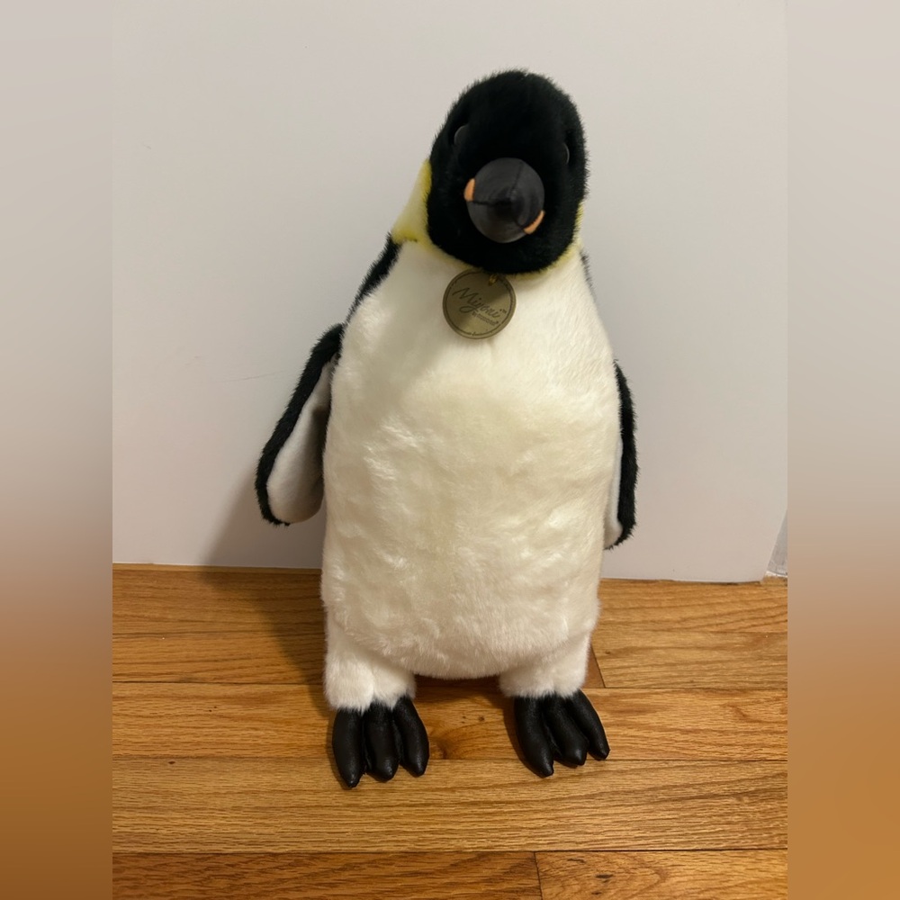 Miyoni Aurora Plush Emperor Penguin Stuffed Animal 15”